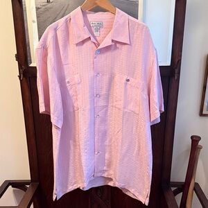Men's NWT Poeta Moda (Off 5th) Light Pink Silk Blend Casual Button Down Shirt XL